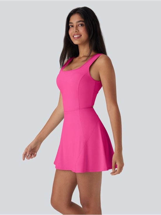 HALARA Dresses & Skirts - NWT Halara SoftlyZero™ Airy Mini Dance Active Dress in Fuchsia Fedora - XL